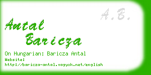 antal baricza business card